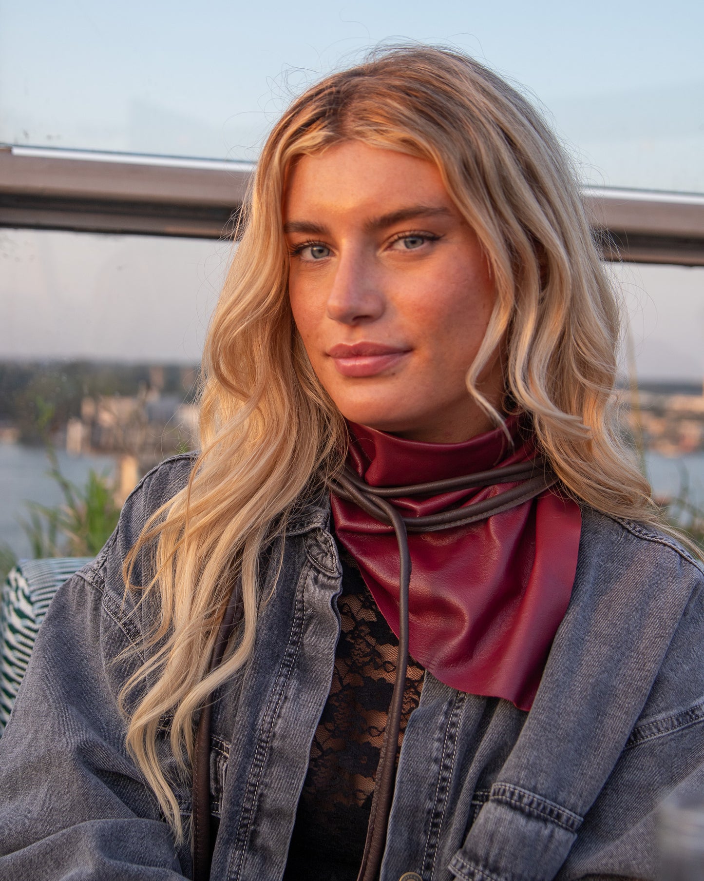 Canal - Scarf - Bordeaux & Cord