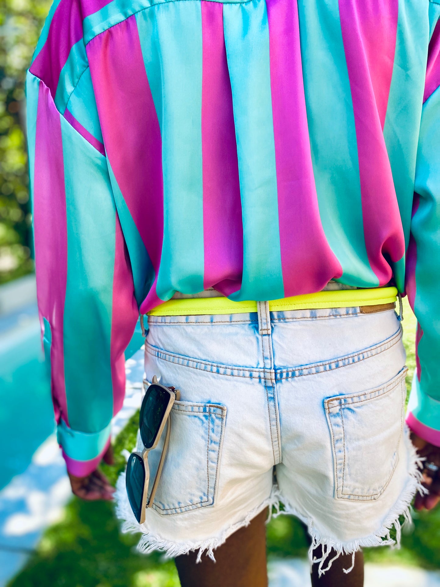 Slingher-riem-neongeel-chr