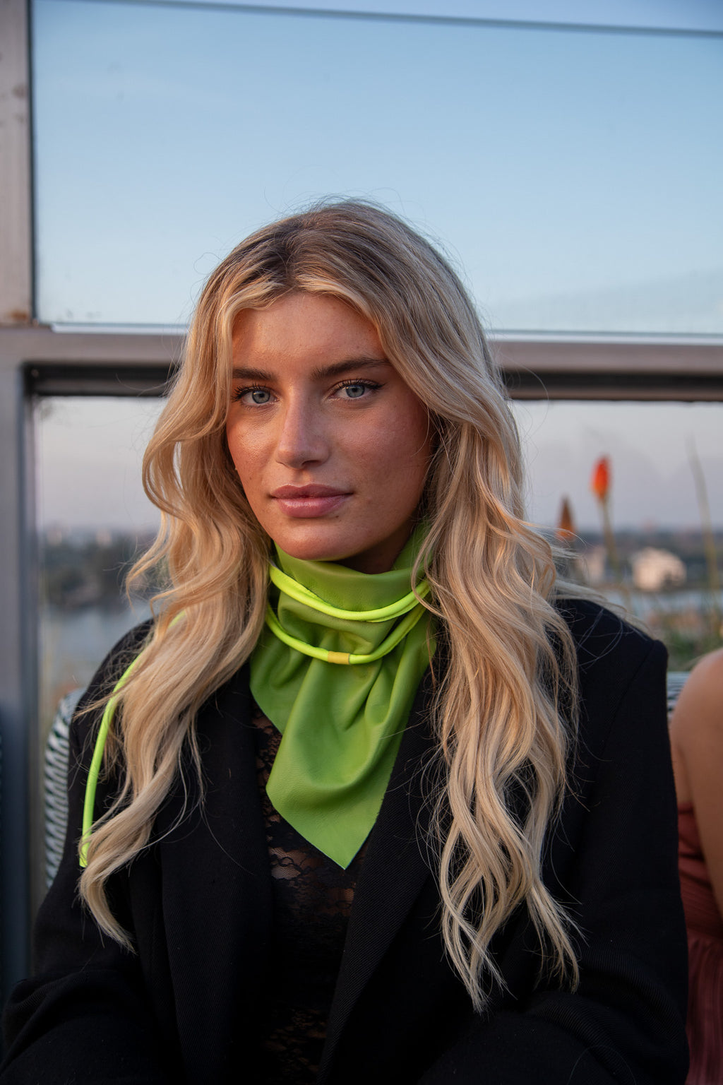 Canal Scarf – Wasabi Green & Cord