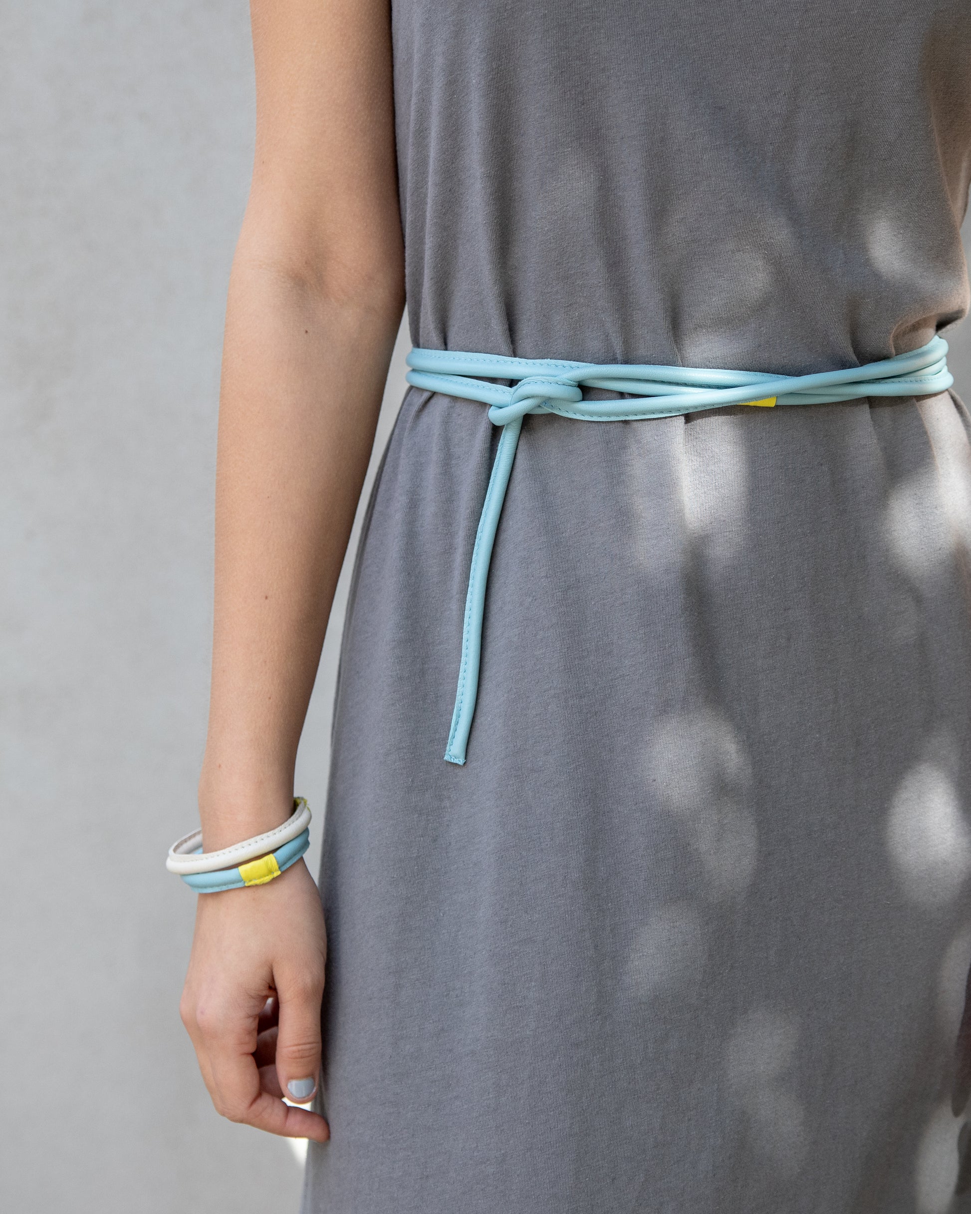 Leather Belt-IceBlue-Slingher-River